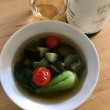野菜のピリ辛スープ ×　ダイヤモンド酒造　シャンテ下岩崎甲州　　2016