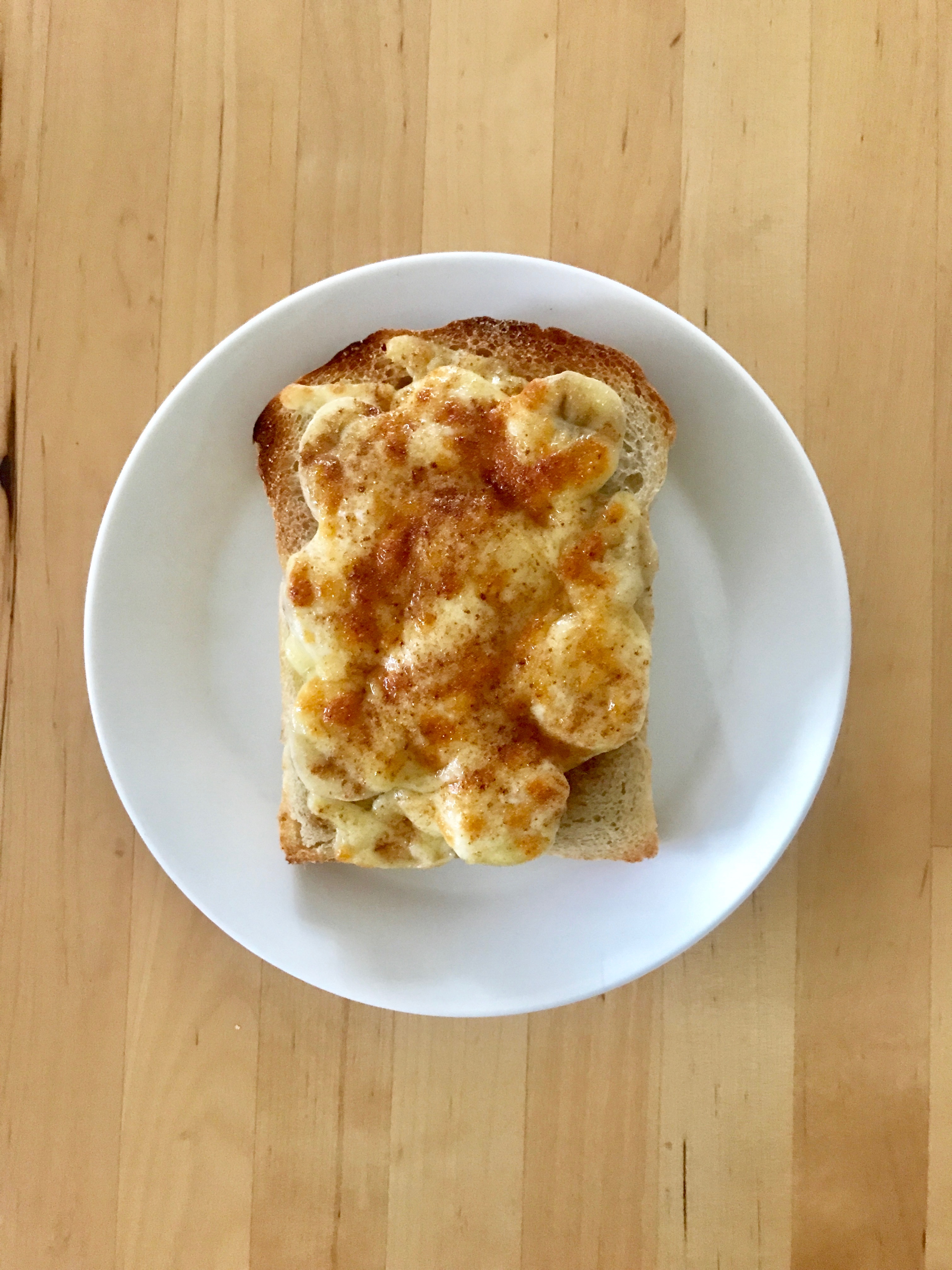レシピブログ バナナチーズトーストの朝食 料理 ワイン にらやマリアージュ研究室