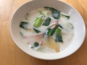 青梗菜のミルクスープ